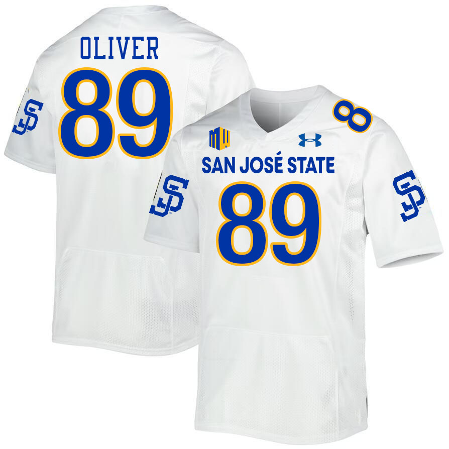 San Jose State Spartans #89 Josh Oliver College Football Jerseys,Uniforms-White